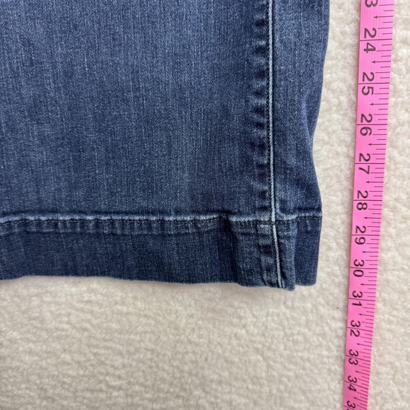 Apt. 9 Jeans Womens 14 Blue Denim Bootcut Trouser Stretch Double Button Mid Rise - Picture 8 of 11
